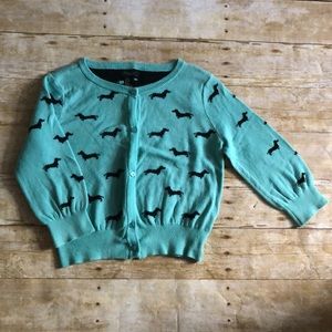 Forever 21 Girls Dachshund Cardigan Sweater